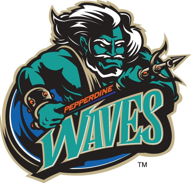 Pepperdine Waves 1998-2003 Alternate Logo iron on transfers for T-shirts